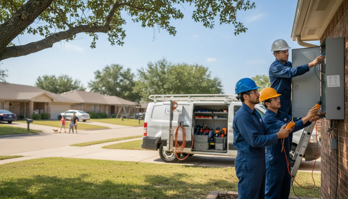 Certified electrician providing emergency electrical services in London, AR
